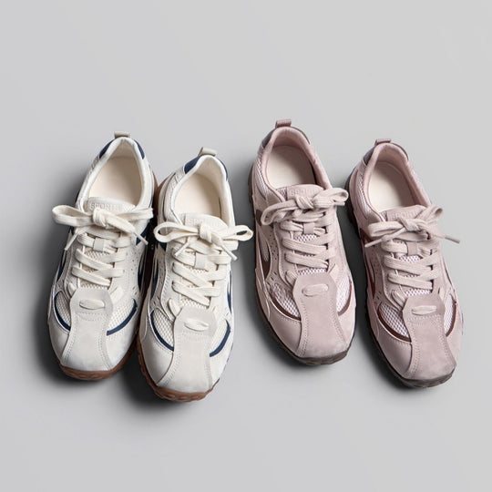 Damen sportliche Sneaker mit innovativer Oberflächenstruktur und rutschfester Sohle EB
