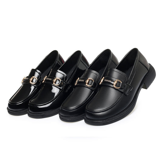Damen Elegante Loafers mit modischem Kettendetail und bequemer Sohle EB