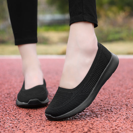 Damen Komfortable Slip-On Schuhe mit atmungsaktivem Obermaterial EB