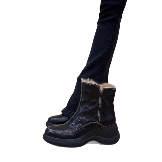 Damen isolierte Winterstiefel mit hohem Komfort und rutschfester Sohle EB