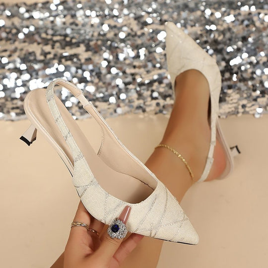Damen Schlupfsandalen mit elegantem Fersenriemen EB