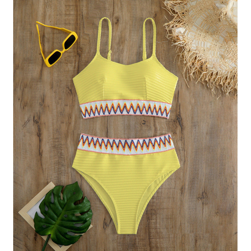 Damen Bunt gemusterter Bikini EB