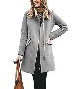 Damen modischer Wollmantel mit asymmetrischem Schnitt EB