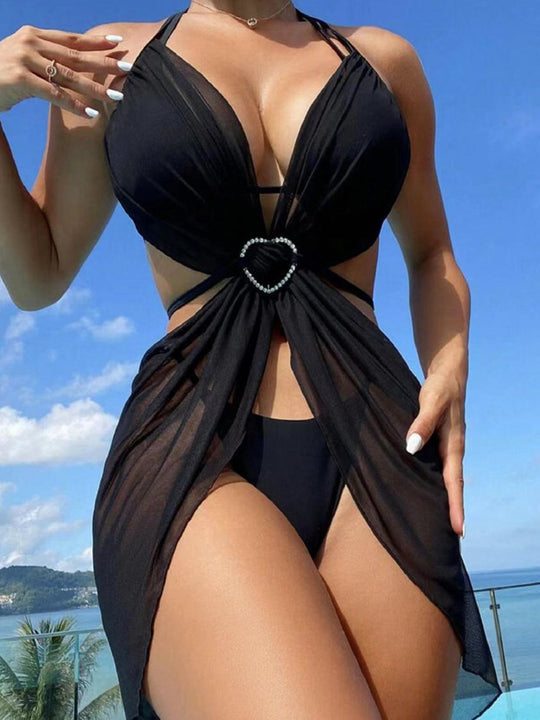 Damen Badeanzug mit eleganter Schnittführung EB
