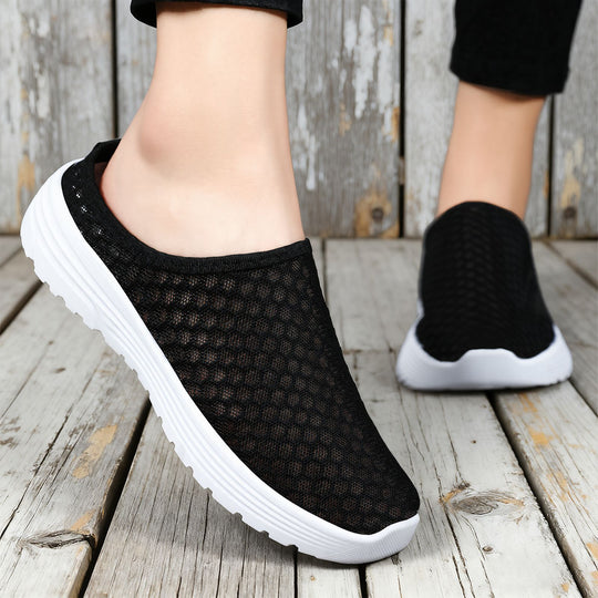 Damen Atmungsaktive Clogs aus Netzmaterial EB