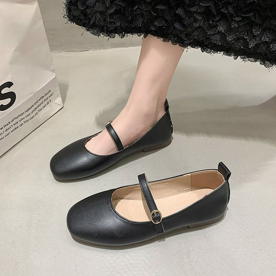 Damen Ballerinas mit elegantem Riemchen und bequemem Fußbett EB