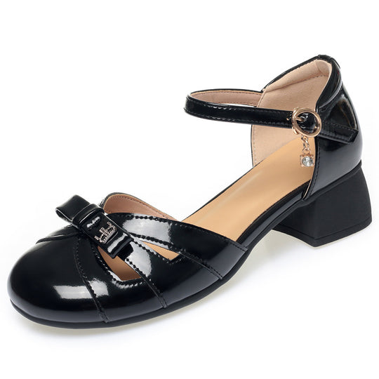 Damen Mary Jane Schuhe mit elegantem Riemchen und komfortablem Blockabsatz EB