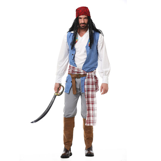Jungen Piratenkostüm mit detailverliebtem Gehrock und Accessoires EB