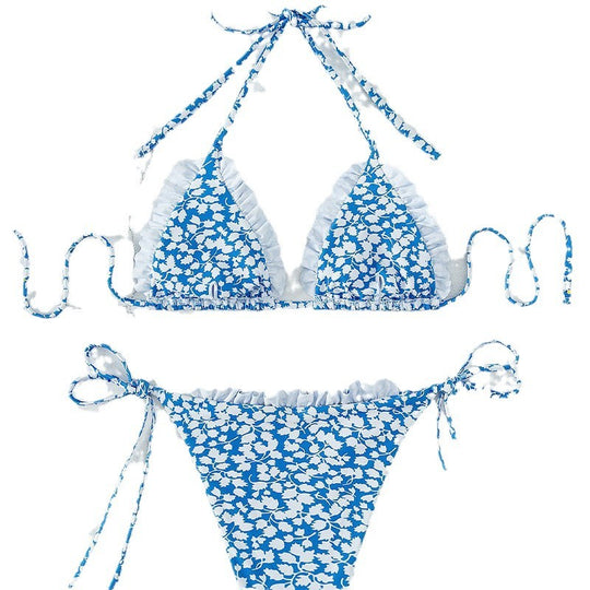 Damen Triangel-Bikini set mit floralen Mustern EB