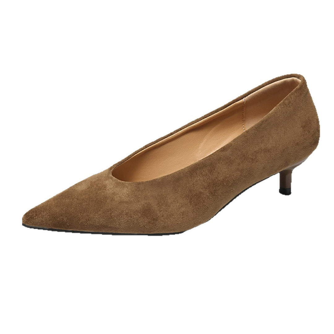 Damen Elegante Pumps aus hochwertigem Veloursleder mit geschmeidiger Form EB