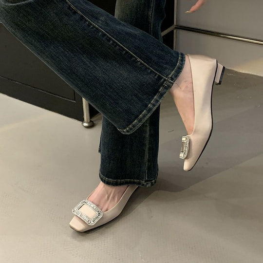 Damen Ballerinas mit funkelndem Strass-Detail EB