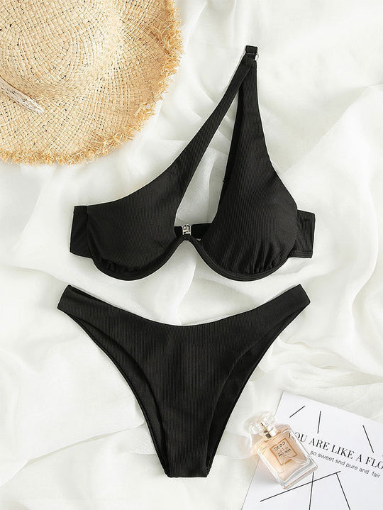 Damen Dreiecks-Bikini mit asymmetrischem Design EB