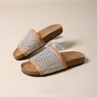 Damen modische Sandalen mit glitzernden Applikationen EB