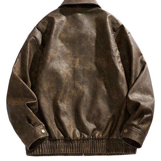 Herren kurz geschnittene jacke mit elastischem Bund und Taschen EB