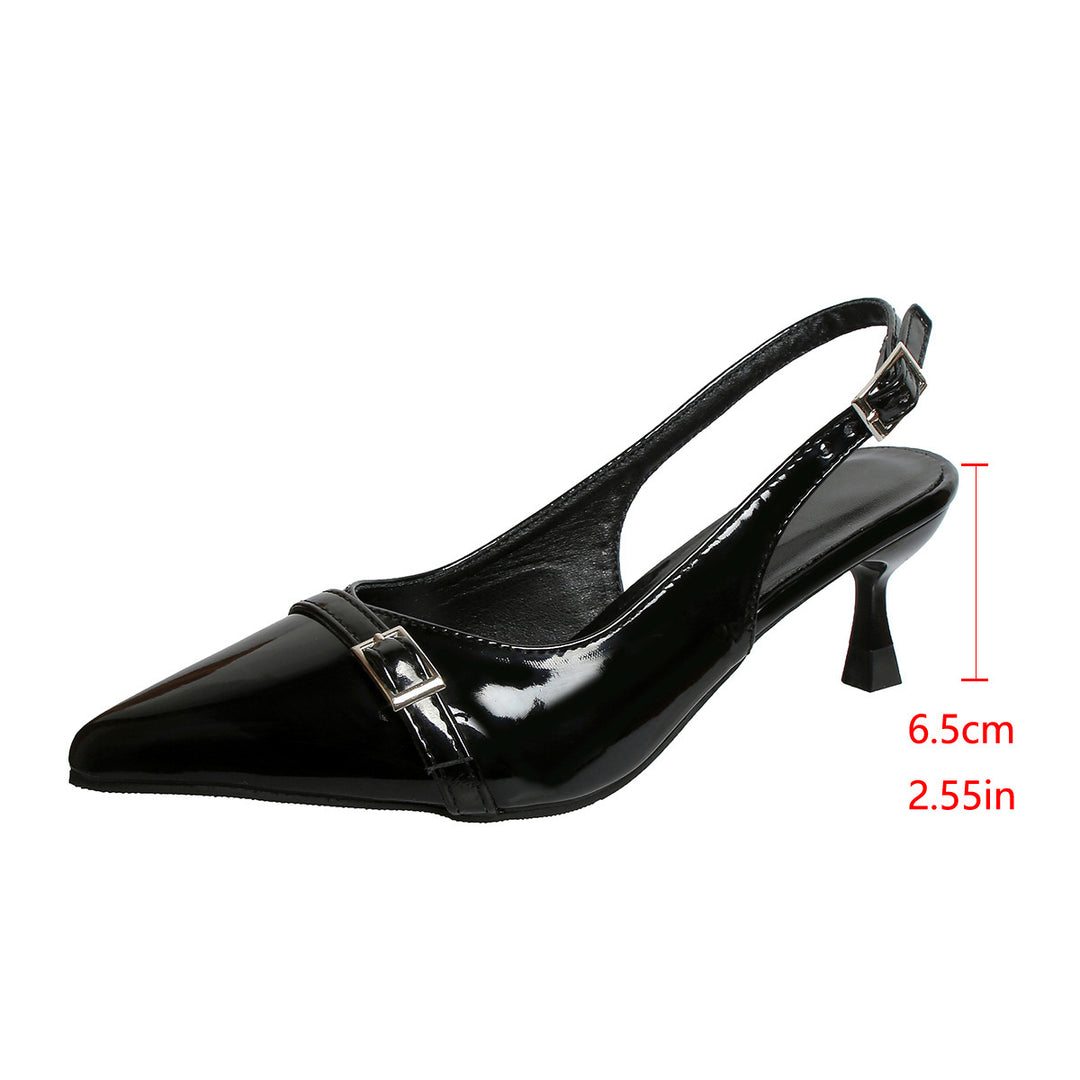 Damen Slingback-Pumps mit elegantem Spitzendesign und modischer Schnalle EB