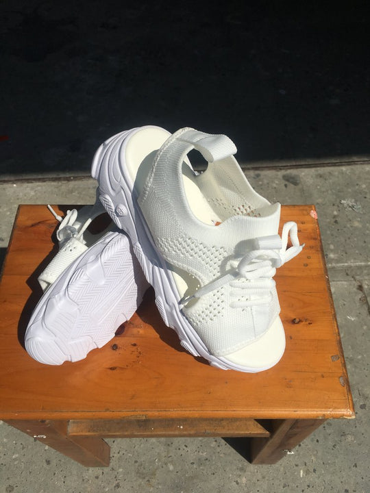 Damen Sneakersandale mit atmungsaktivem Strickoberteil und komfortabler Plattformsohle EB