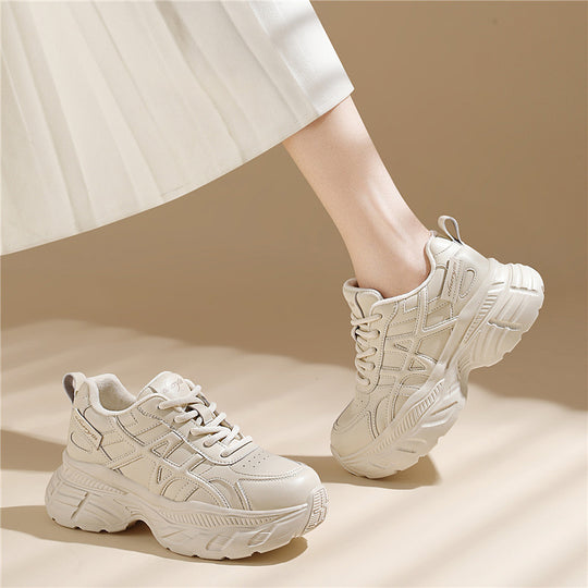 Damen Sportliche Chunky Sneakers mit gepolsterter Sohle und atmungsaktivem Obermaterial EB