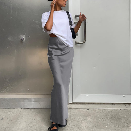 Damen Maxirock mit hohem Schnitt und seitlichem Schlitz EB
