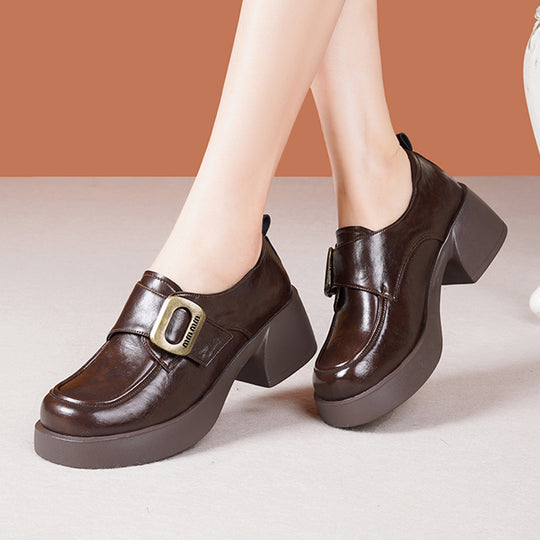 Damen Modische Sling-Pumps mit trendiger Schnallenverzierung und komfortablem Blockabsatz EB