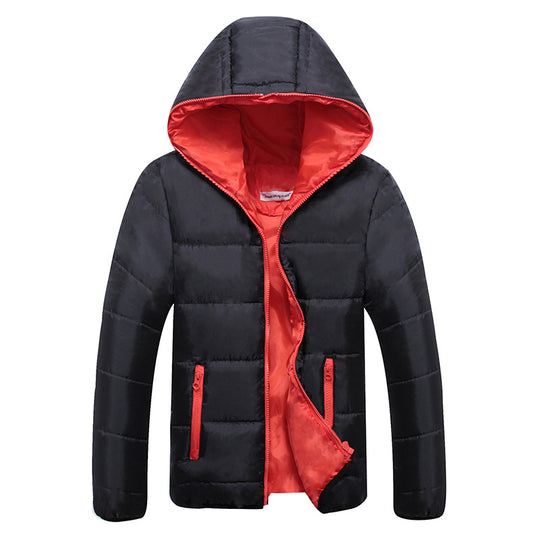 Unisex nan leichte Steppjacke mit wattierter Isolierung, gefütterter Kapuze und verdeckten Reißverschlusstaschen EB