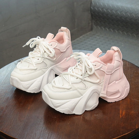 Damen Sportliche Chunky Sneakers mit atmungsaktiver Mesh-Oberfläche und flexibler Sohle EB