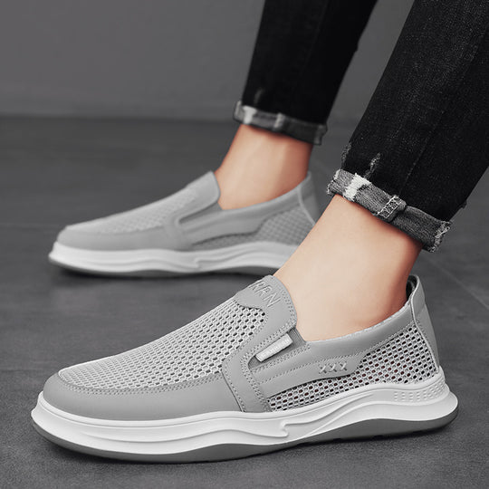 Damen Modische Slip-On Sneakers mit atmungsaktiver Oberflächenstruktur EB