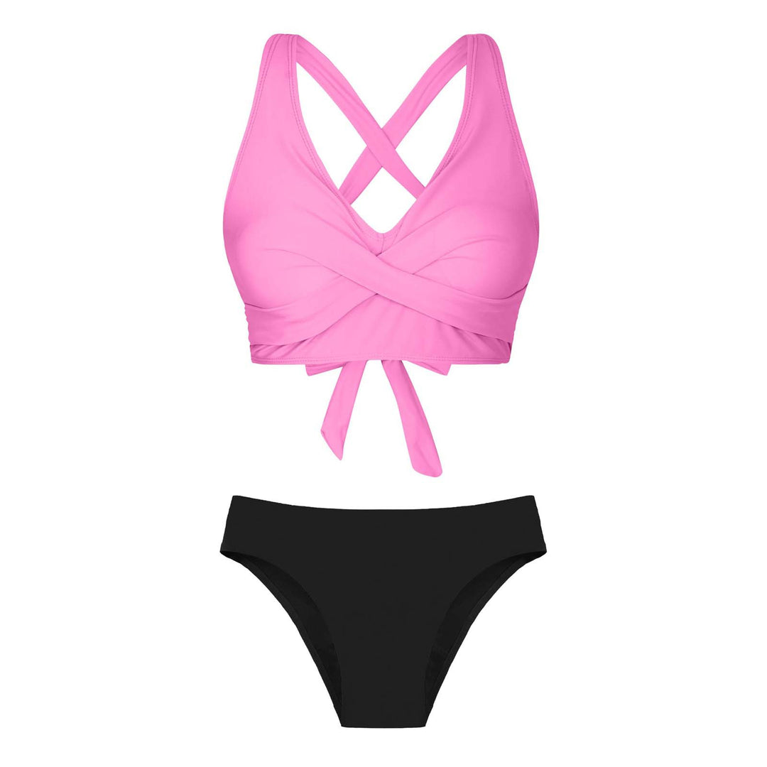 Damen Zweiteiliger Badeanzug mit floralem Design EB