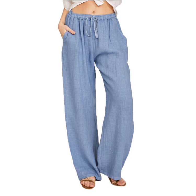 Damen bequeme Leinenhose EB