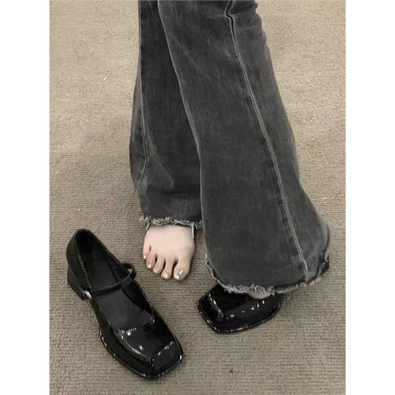 Damen elegante Absatzschuhe mit Blockabsatz und Riemchen EB