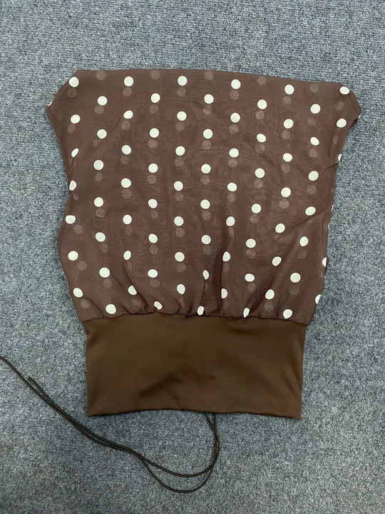 Damen asymmetrisches Top mit Rüschendesign EB