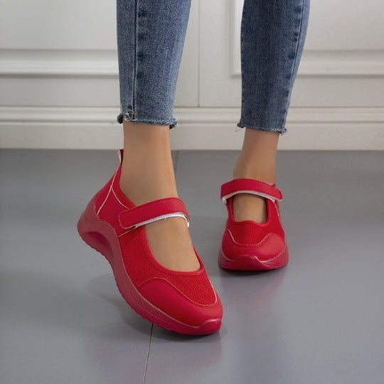 Damen Sneakers mit verstellbarem Klettverschluss und atmungsaktiver Mesh-Oberfläche EB