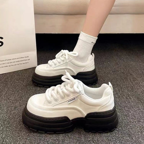 Damen Chunky Sneakers mit modischer Profilsohle und atmungsaktiver Oberflächenstruktur EB