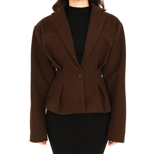 Damen taillierte Blazerjacke mit stylishen Taschen EB