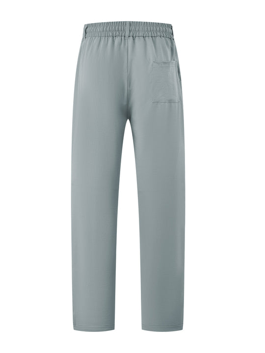 Damen Leichte Relaxhose mit elastischem Bund, geradem Schnitt & aufgesetzter Gesäßtasche EB