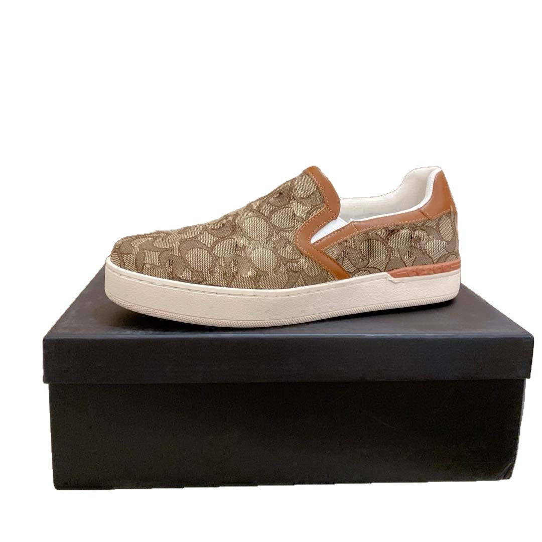 Damen Bequeme Slip-On Sneakers mit modischem Oberflächenmuster EB