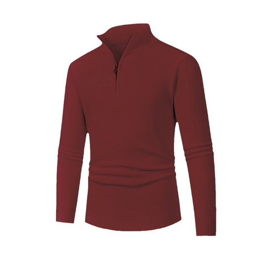 Herren Pullover mit hohem Kragen und Reißverschluss EB