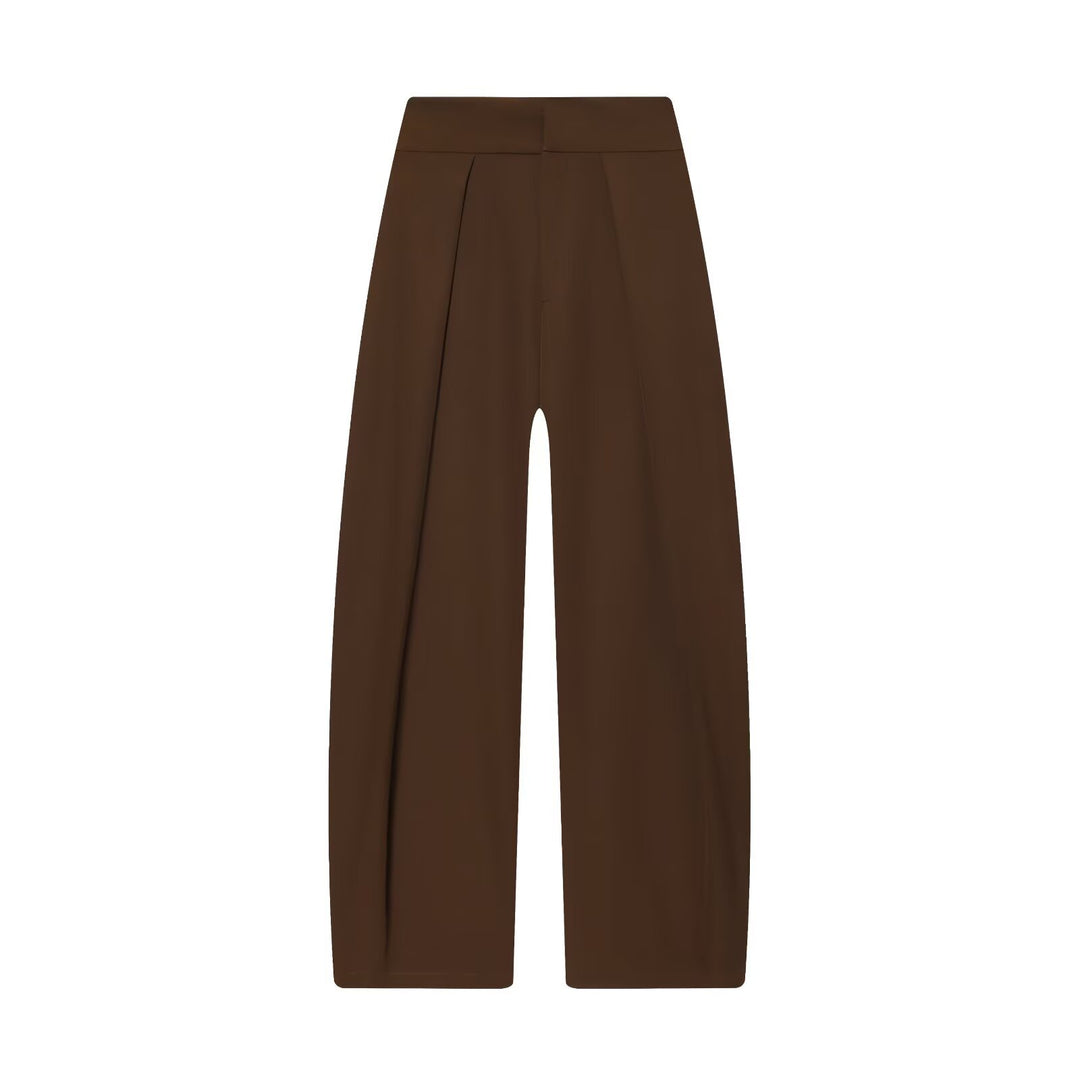 Damen elegante weite Hose mit feinen Falten EB