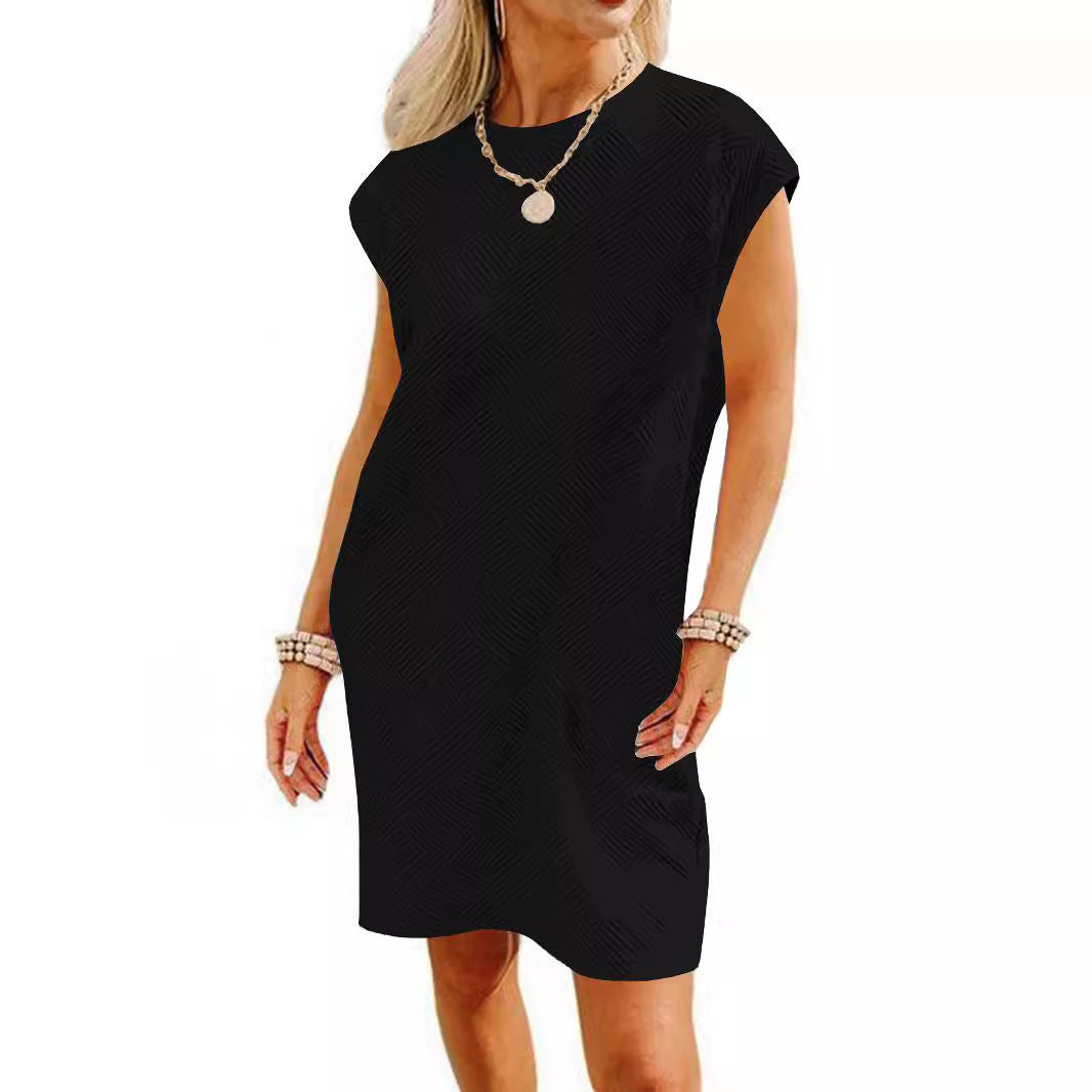 Damen Lockeres Sommerkleid mit strukturiertem Design und schickem Schnitt EB