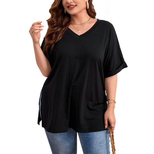 Damen V-Ausschnitt T-Shirt EB