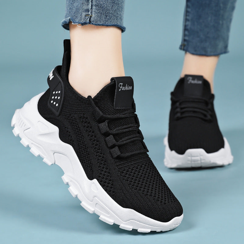 Damen Sportliche Lauf-Sneaker mit atmungsaktivem Strickoberteil EB