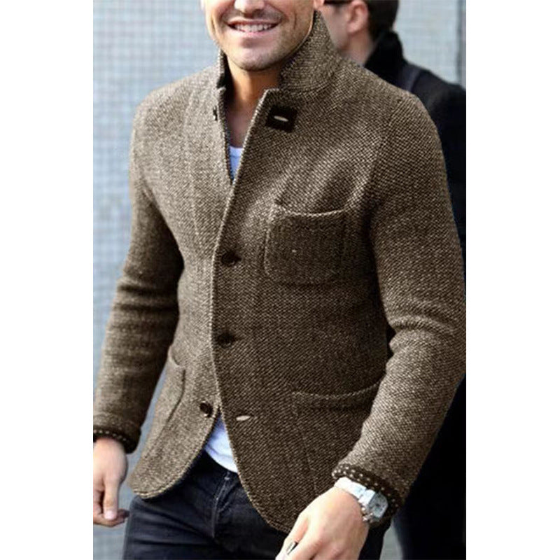 Herren modischer Blazer mit strukturiertem Stoff EB
