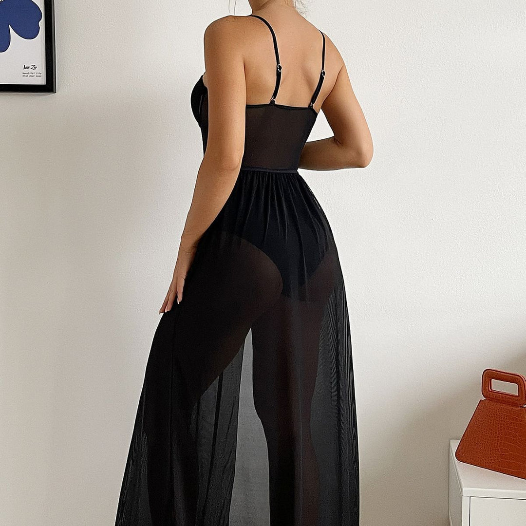 Damen Transparente Sommerkleid EB