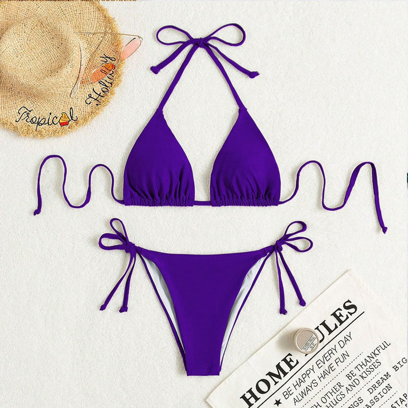 Damen Triangel-Bikini mit verstellbaren Schärpen EB