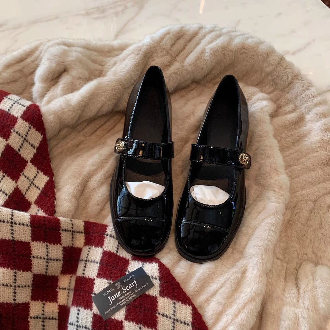 Damen Ballerinas mit eleganter Riemchenverzierung und modischem Kontrastdesign EB