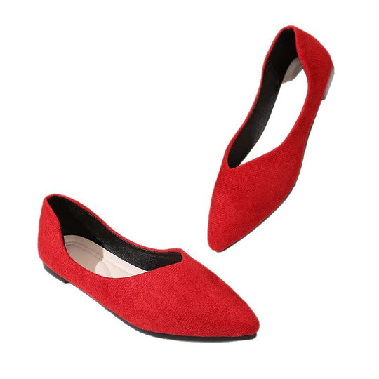 Damen elegante Ballerina-Schuhe mit spitzem Design und komfortabler Innensohle EB