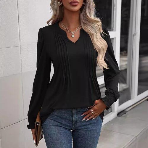 Damen Langarmshirt mit eleganter Rüsche EB