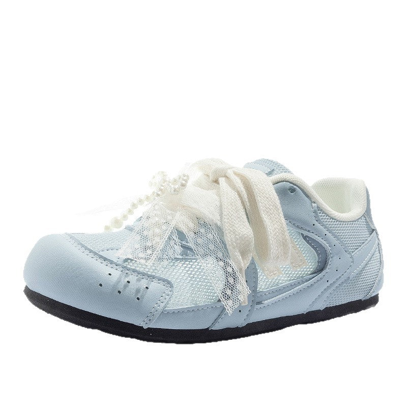 Damen Sportliche Sneakers mit innovativem Riemenanpassungssystem und atmungsaktiver Mesh-Oberfläche EB