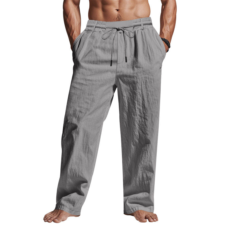 Herren entspannte Sommerhose mit elastischem Bund und praktischen Seitentaschen EB