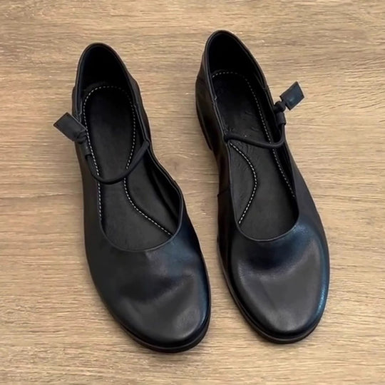 Damen elegante Ballerinas mit verstellbarem Riemen EB