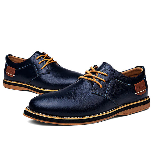 Herren Elegante Schnürschuhe aus hochwertigem Leder mit rutschfester Sohle EB